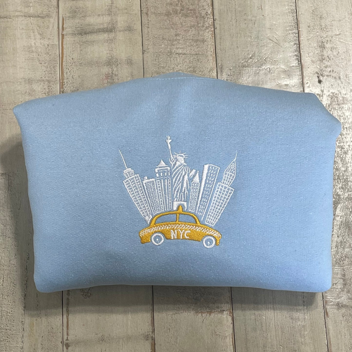 New York City Embroidered Sweatshirt, NYC shirt (TAXI)