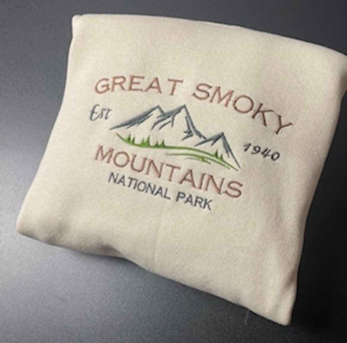 Great Smoky Mountains National Park Embroidered Crewneck-embroidered Crewneck-National Park Sweatshirt
