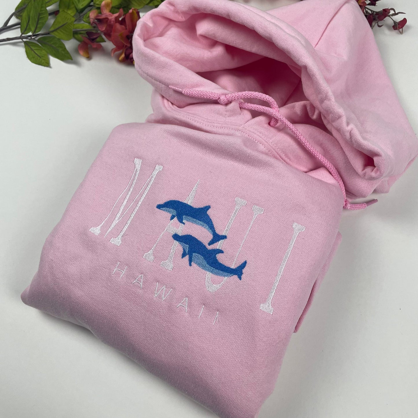 Maui Hawaii Embroidered Hoodie - Cute Hoodie - Trendy Embroidered Hoodie (HOODIE)