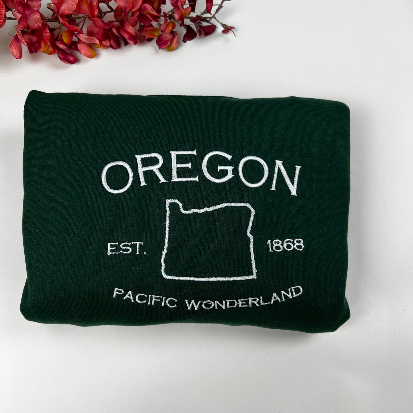 Oregon Embroidered Sweatshirt- Oregon T-Shirt and Sweatshirt - Portland(MAP)