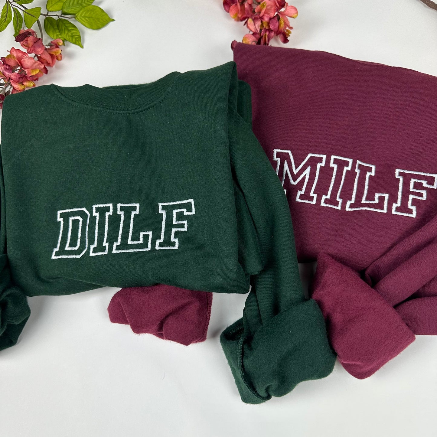 Milf Embroidered Crewneck- Milf Sweatshirt - Trendy Crewneck