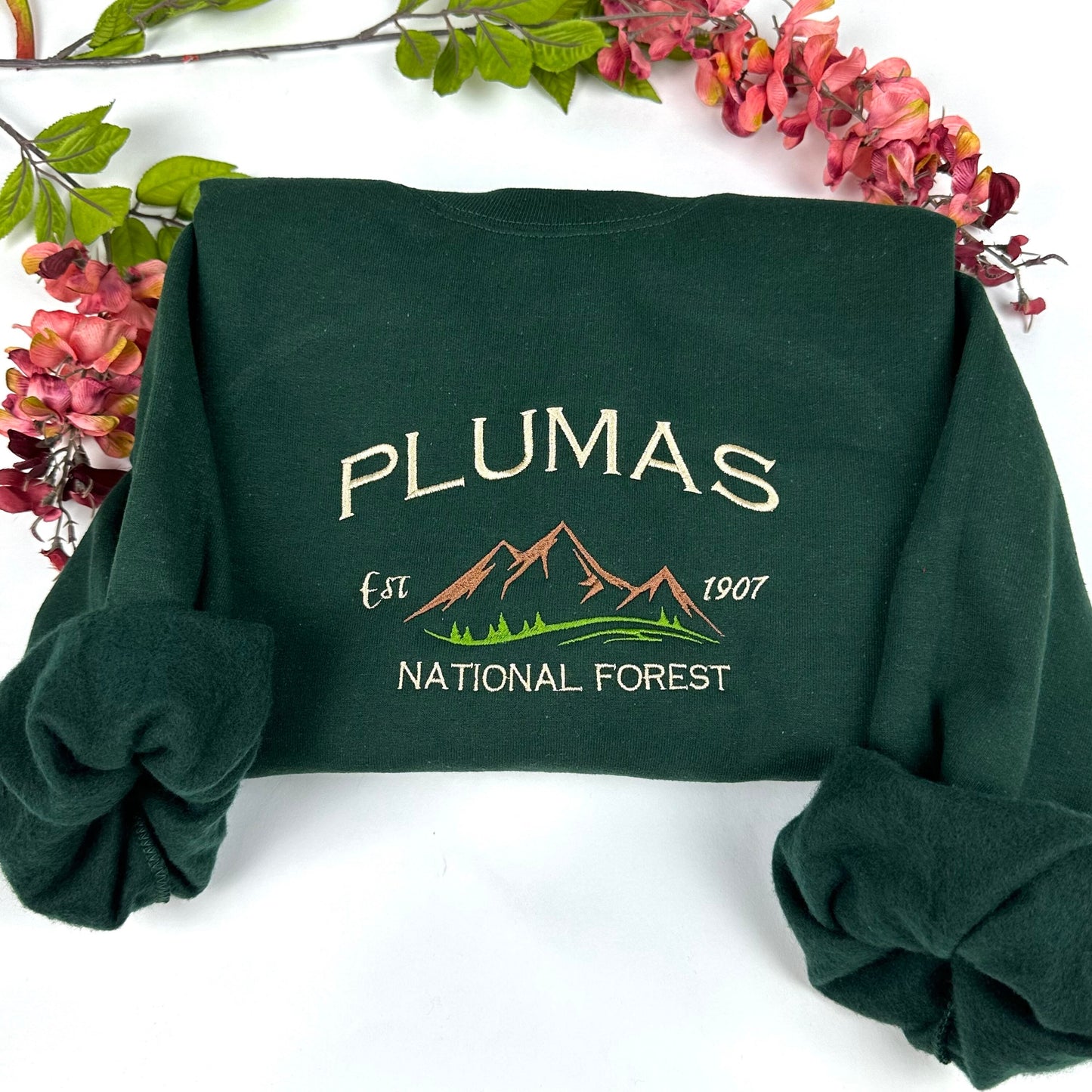 Plumas National Park Embroidered Crewneck Sweatshirt