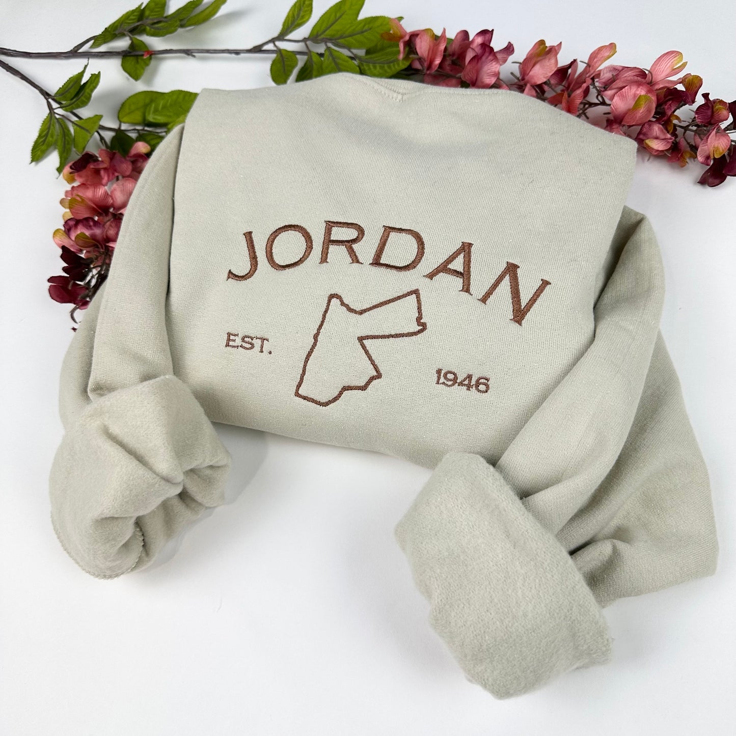 Jordan Embroidered Crewneck Sweatshirt - Custom Country Sweatshirt (MAP)