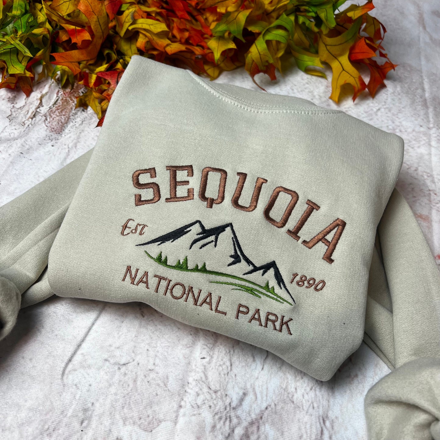 Sequoia National Park Embroidered Crewneck-embroidered Crewneck-National Park Sweatshirt