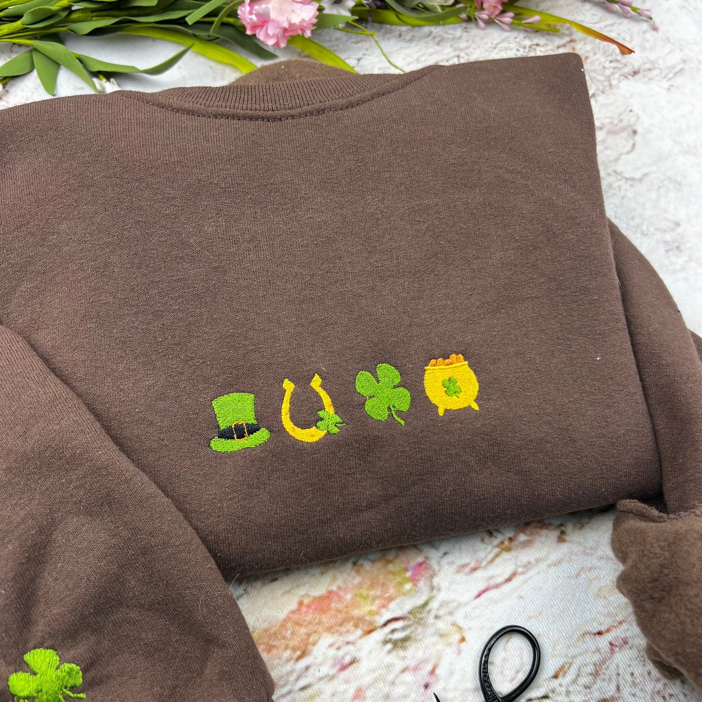 Embroidered St. Patricks day sweatshirt - Women's Saint Paddy's day outfit - Cute Saint Paddy's day wear - Lucky Sweater