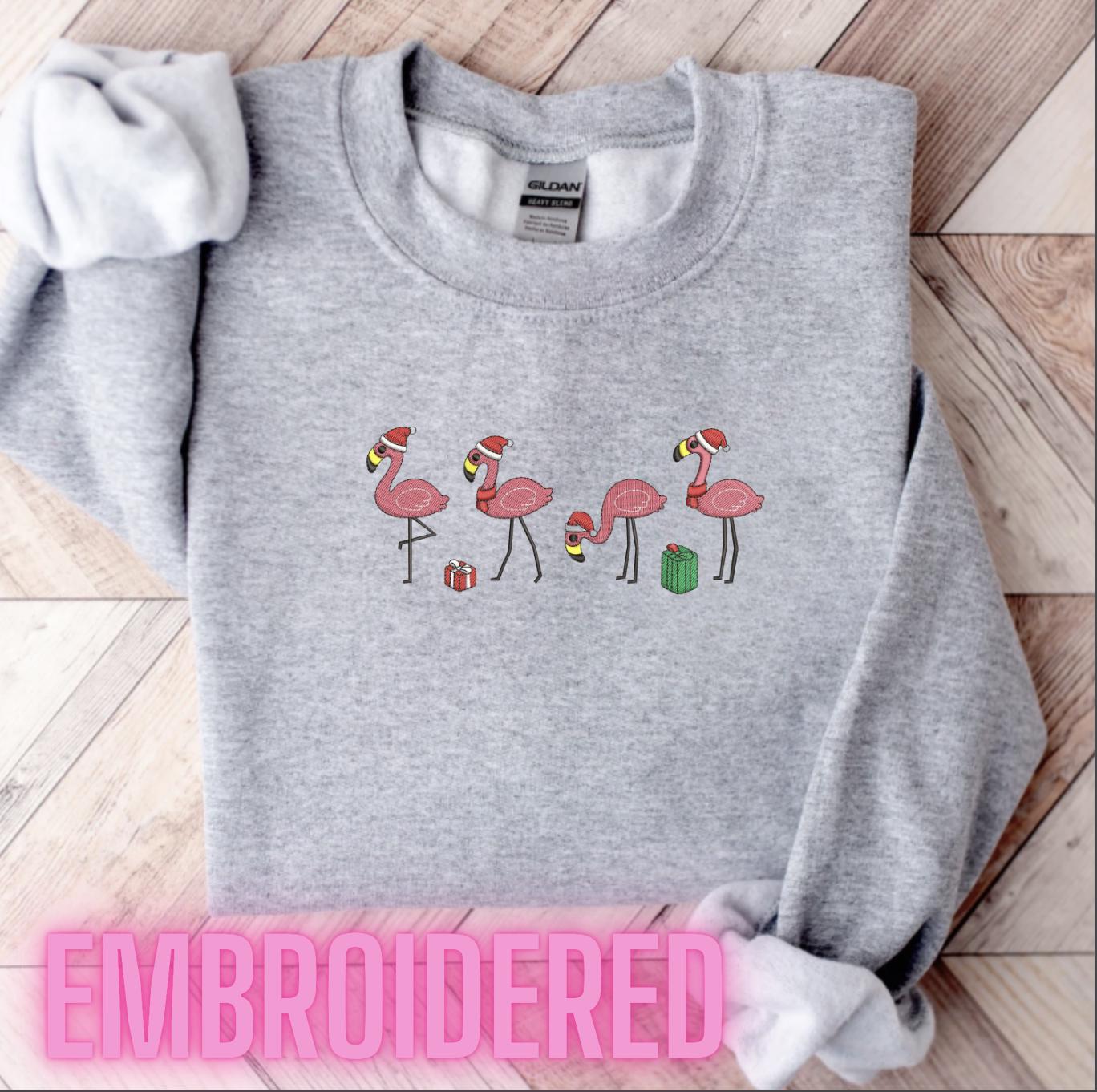 Christmas sweatshirt-Cute Embroidered Sweatshirt- Holiday season outfit
