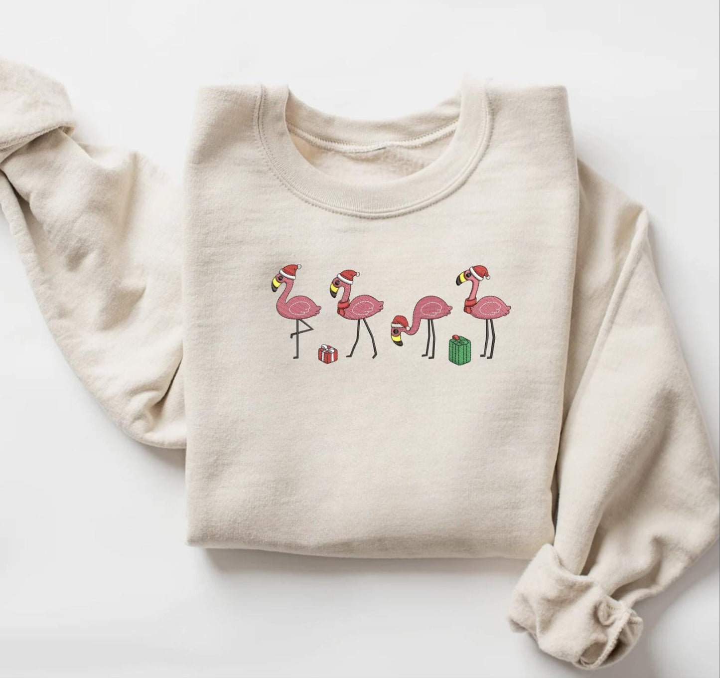 Christmas sweatshirt-Cute Embroidered Sweatshirt- Holiday season outfit