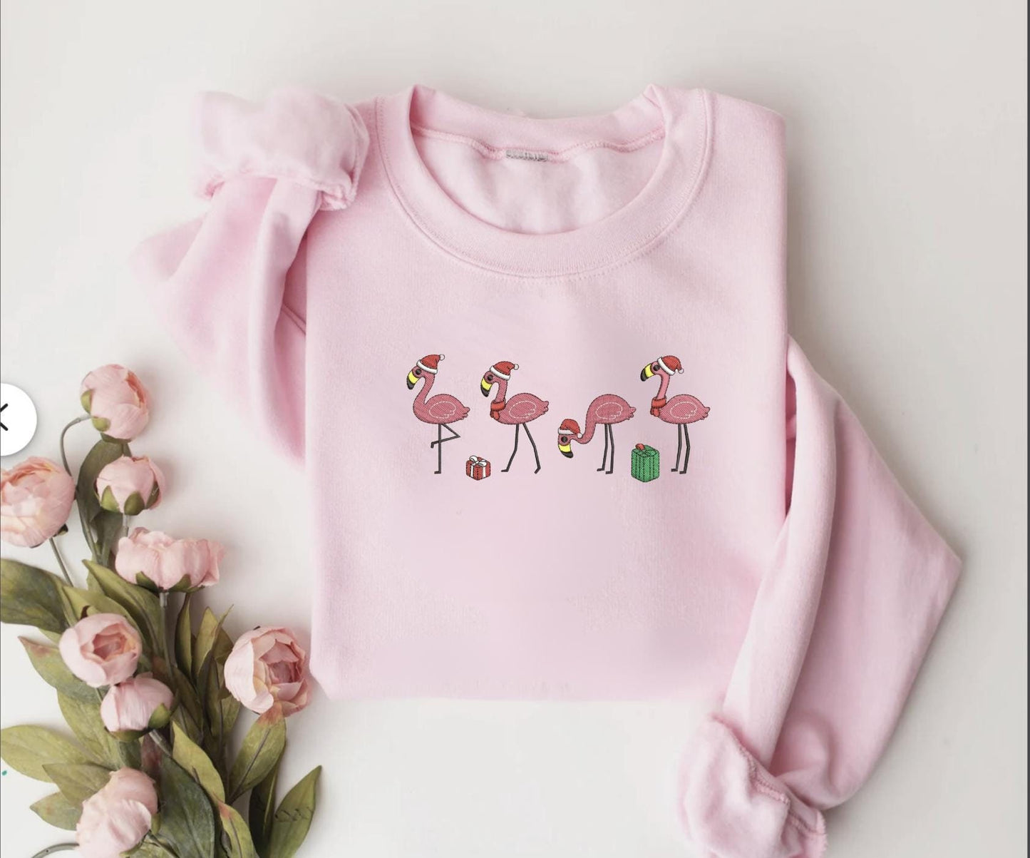 Christmas sweatshirt-Cute Embroidered Sweatshirt- Holiday season outfit
