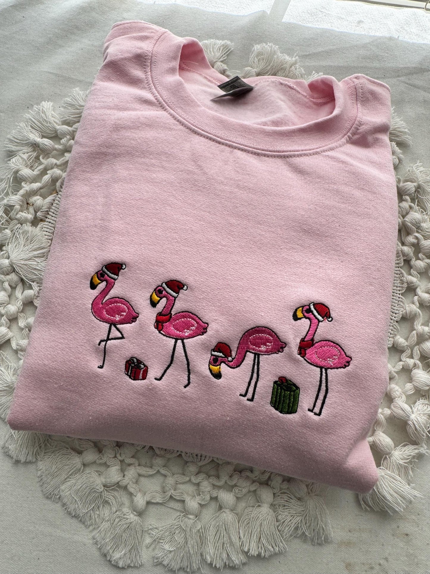 Christmas sweatshirt-Cute Embroidered Sweatshirt- Holiday season outfit