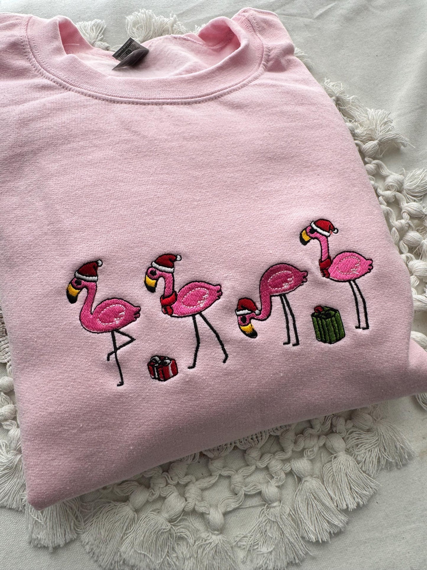 Christmas sweatshirt-Cute Embroidered Sweatshirt- Holiday season outfit