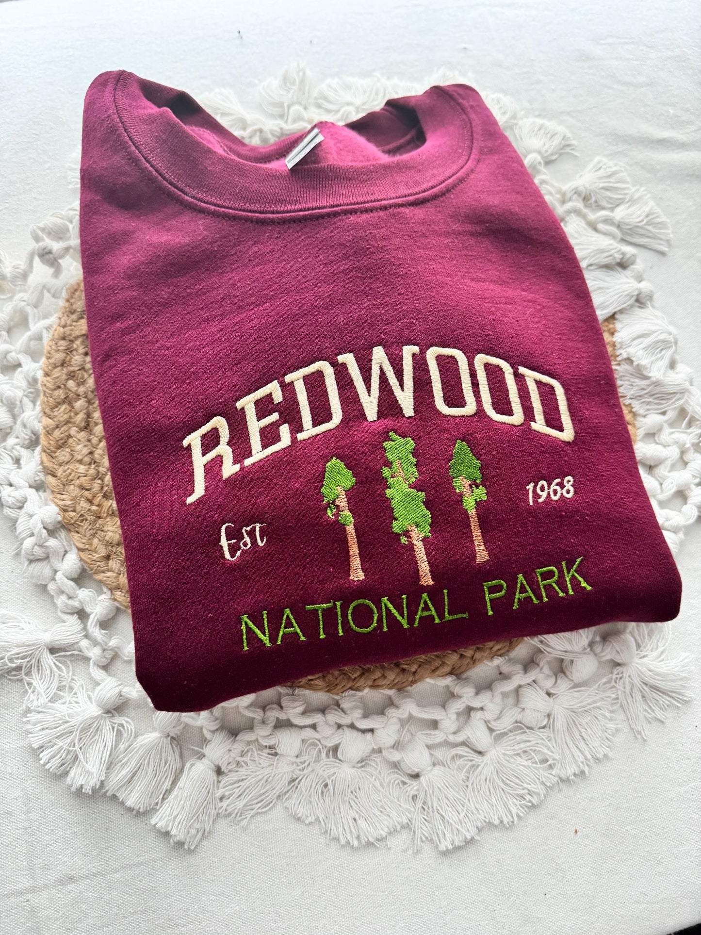 RedWood National Park Embroidered Crewneck Sweatshirt