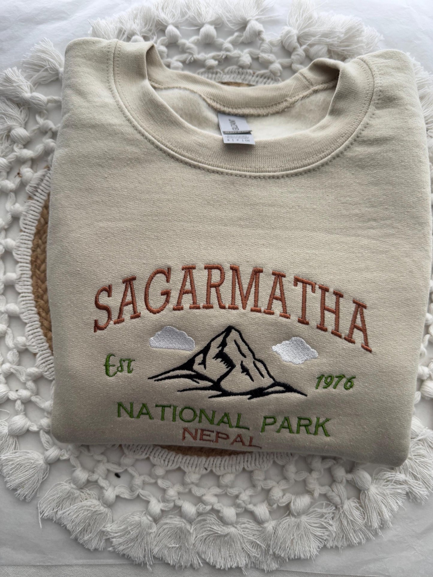 Embroidered Sagarmatha National Park Sweatshirt– Mount Everest Park