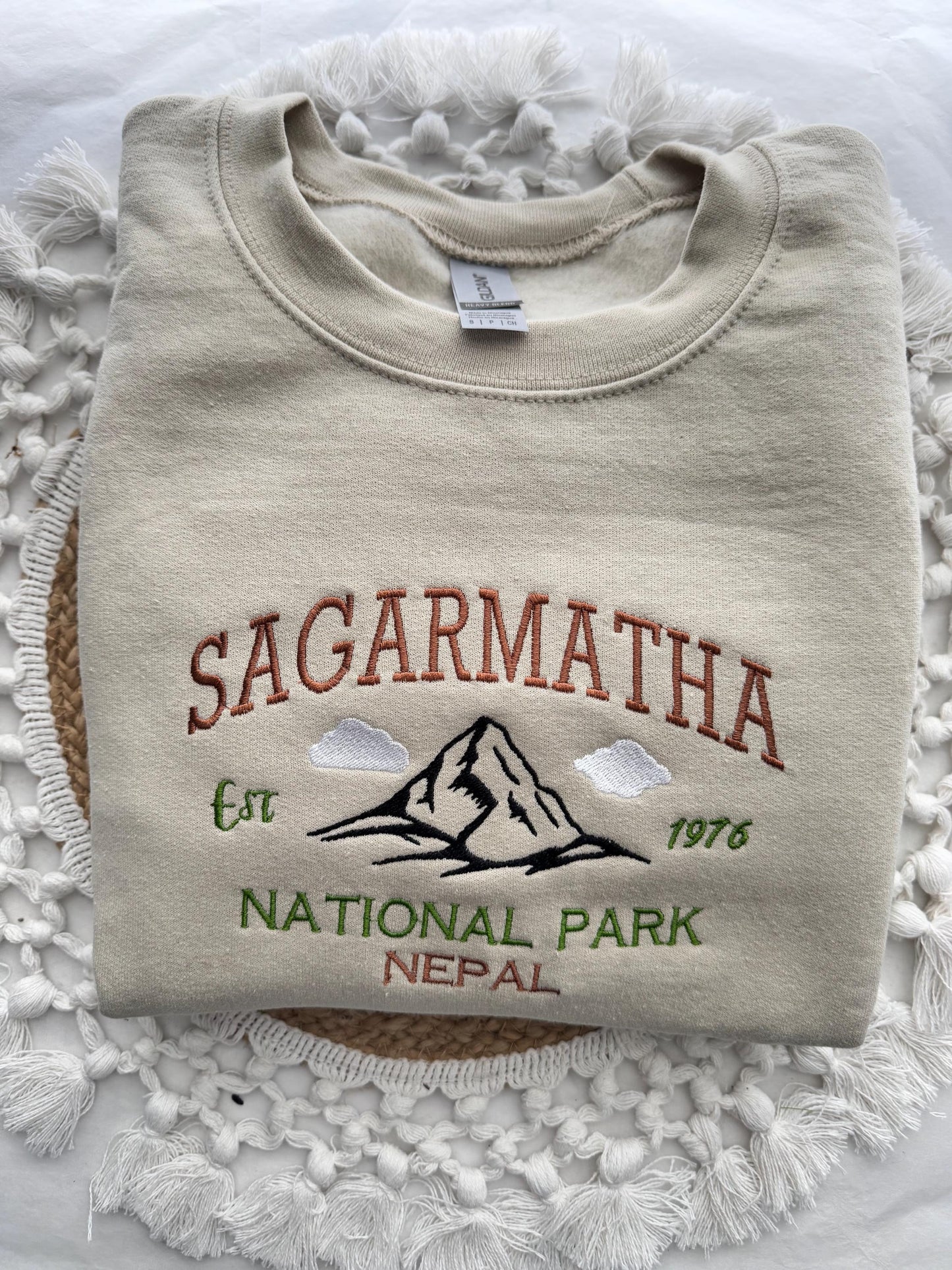 Embroidered Sagarmatha National Park Sweatshirt– Mount Everest Park