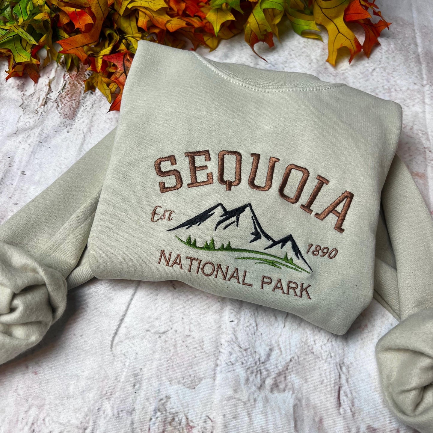 Sequoia National Park Embroidered Crewneck-embroidered Crewneck-National Park Sweatshirt