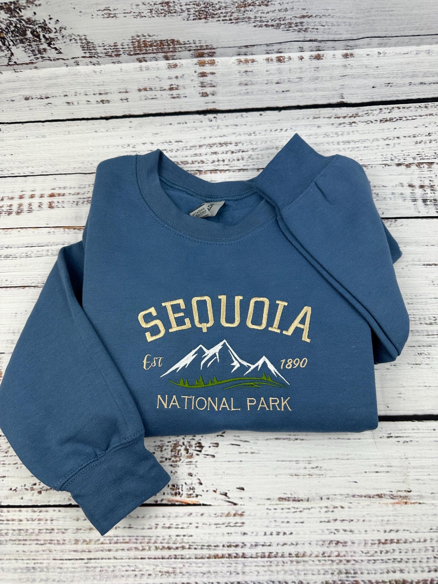 Sequoia National Park Embroidered Crewneck-embroidered Crewneck-National Park Sweatshirt