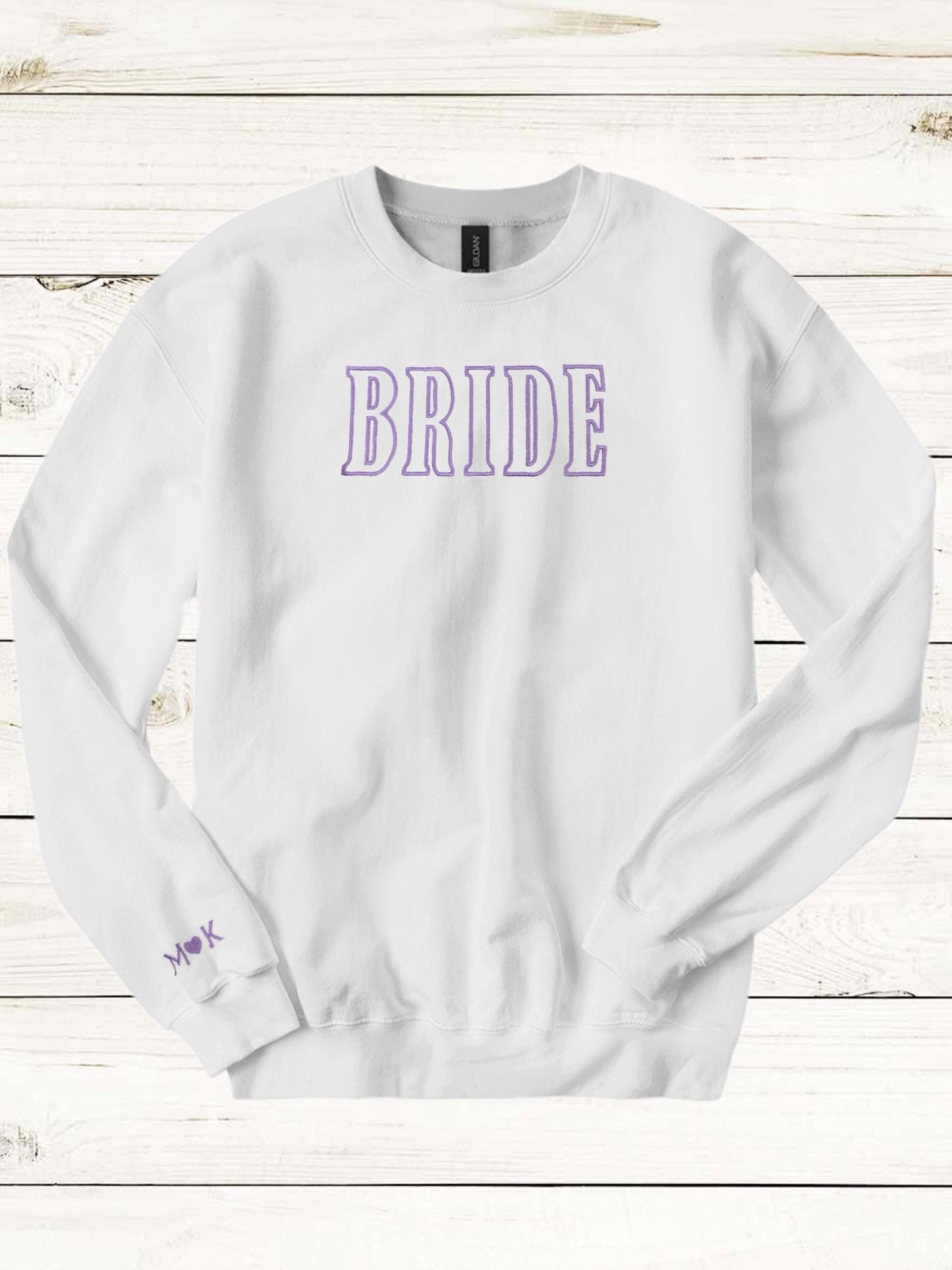 Bride Sweatshirt, Custom Bride Shirt, Embroidered Hoodie, Bridal Shower Gift - Engagement Gift - Wedding