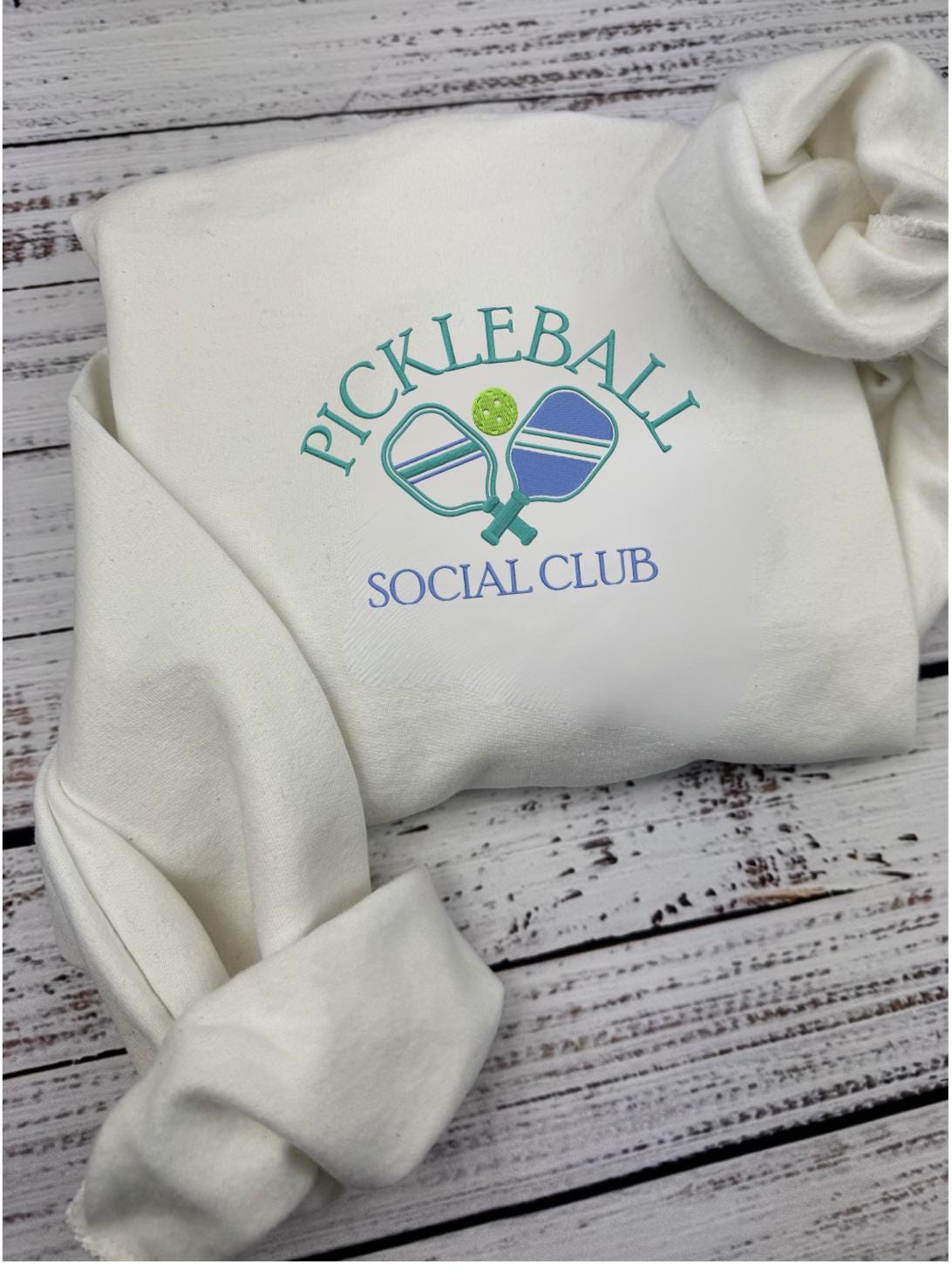 Pickle ball Social Club Embroidered Sweatshirt – Cozy & Stylish Pickle ball Gift