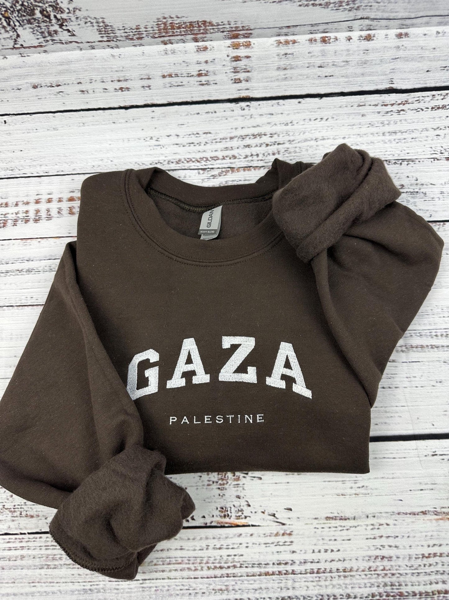Gaza Palestine Embroidered Sweater - Palestinian Shirt