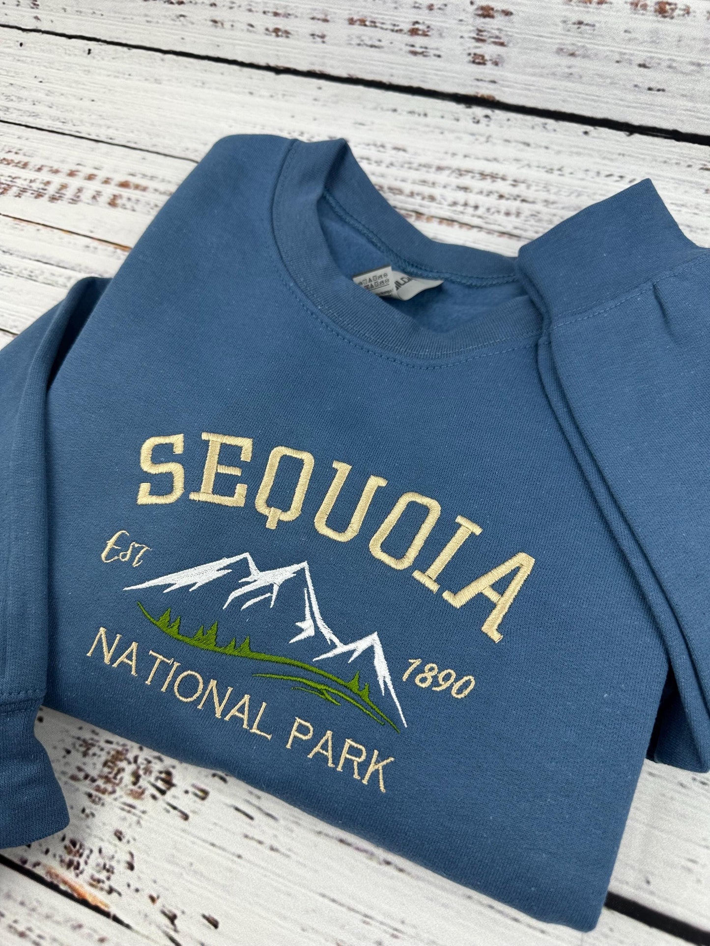 Sequoia National Park Embroidered Crewneck-embroidered Crewneck-National Park Sweatshirt