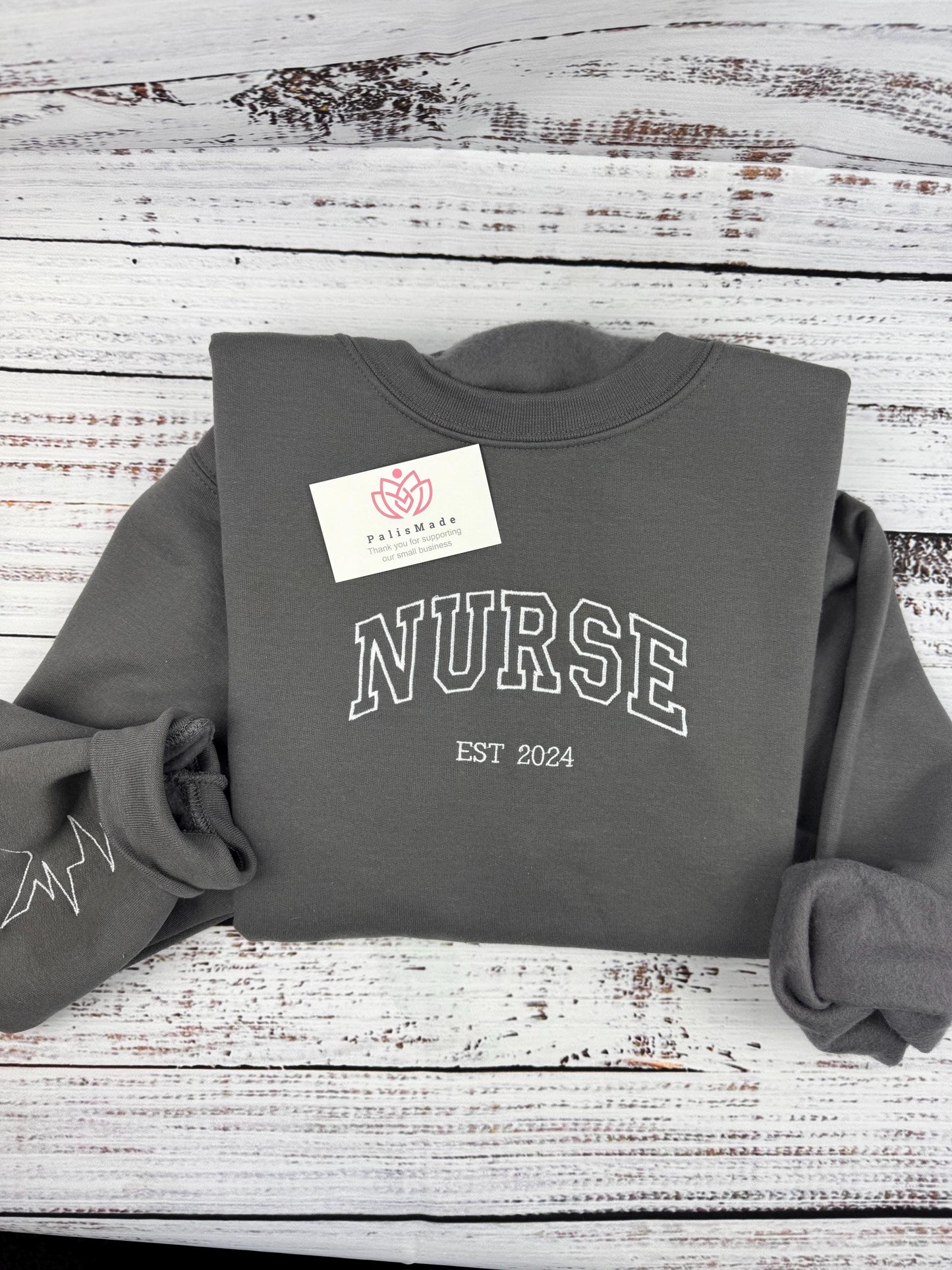 Custom Nurse Embroidered SweatShirt - Hoodie - Gift For Nurse -Custom Nurse Student Gift , Nurse Embroidered Sweatshirt