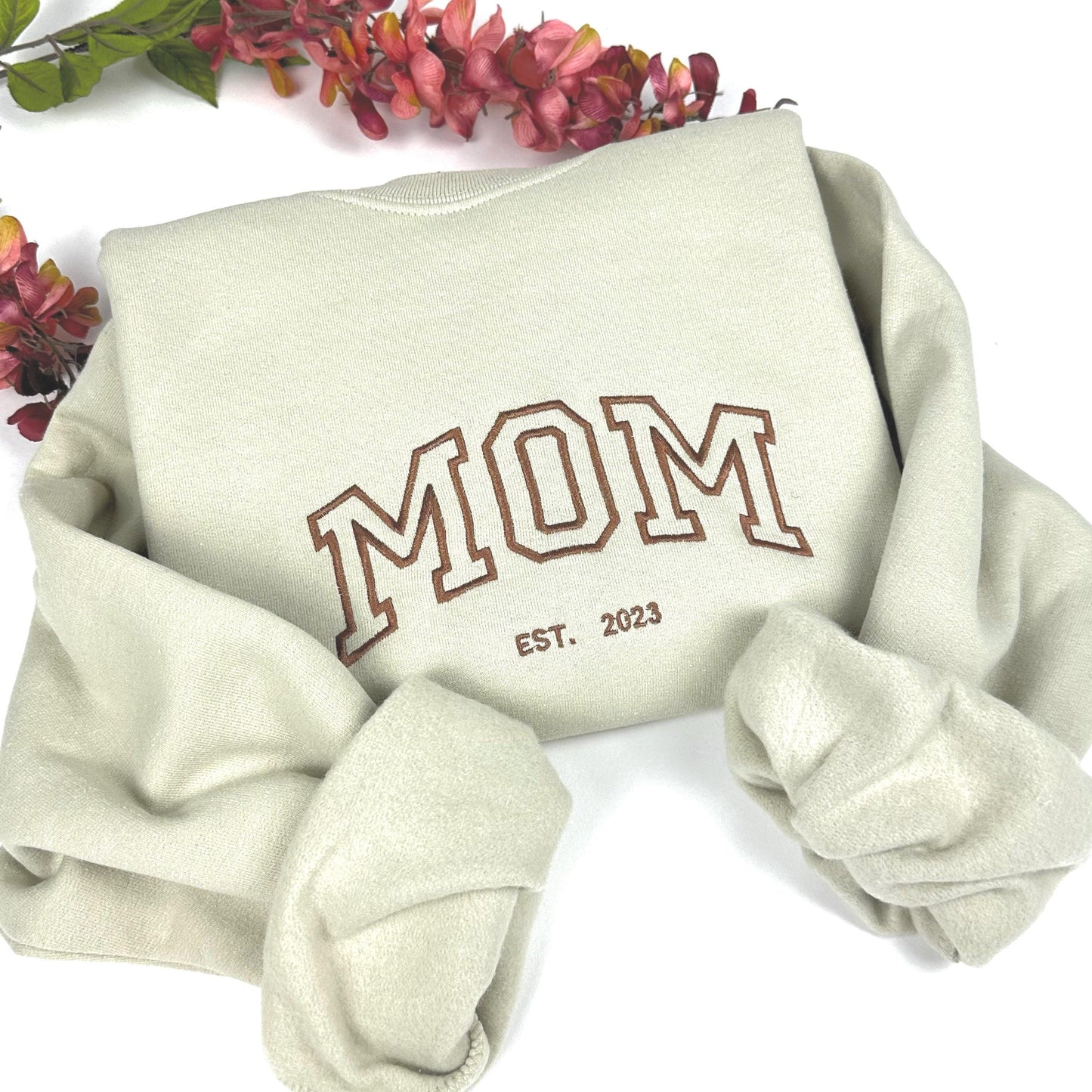 Mom/Dad Embroidered Crewneck Sweatshirt - Mother’s Day Gift - Father's Day (Custom EST Date)