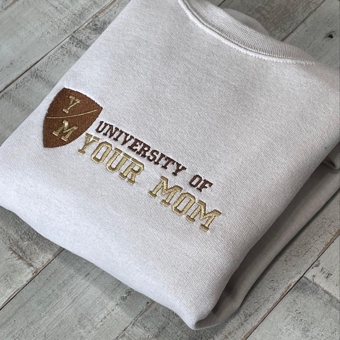 Create Your Own Embroidered Sweatshirt – Personalized Text Crewneck – Customize Your Shirt