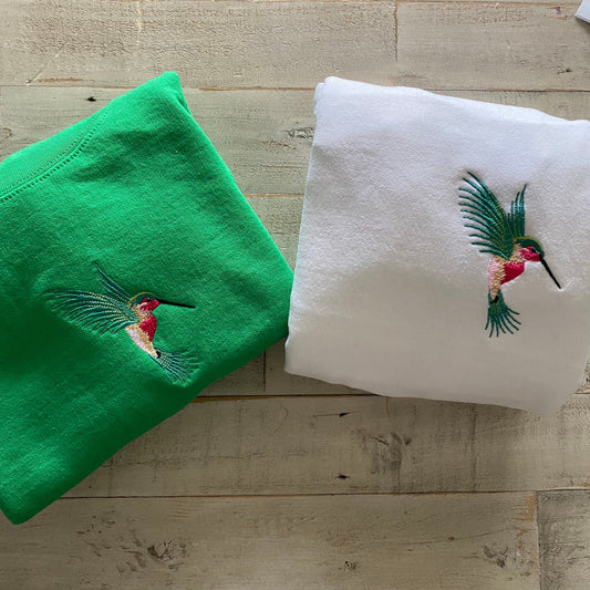 Embroidered Hummingbird Sweatshirt/Hummingbird Sweatshirt | Butterfly Sweater | hummingbird Crewneck |University College Sweater