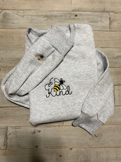 Be Kind Embroidered Crewneck Sweatshirt