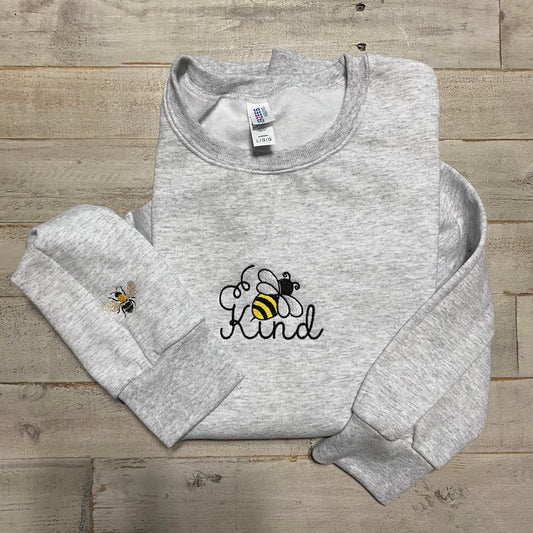 Be Kind Embroidered Crewneck Sweatshirt
