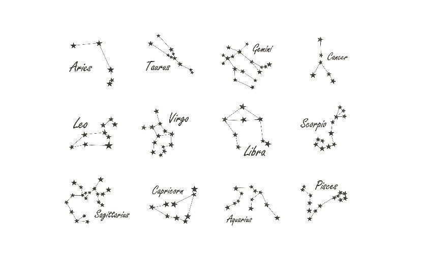 Custom Zodiac Constellation Embroidered Sweatshirt | Personalized Astrology Star Sign Gift