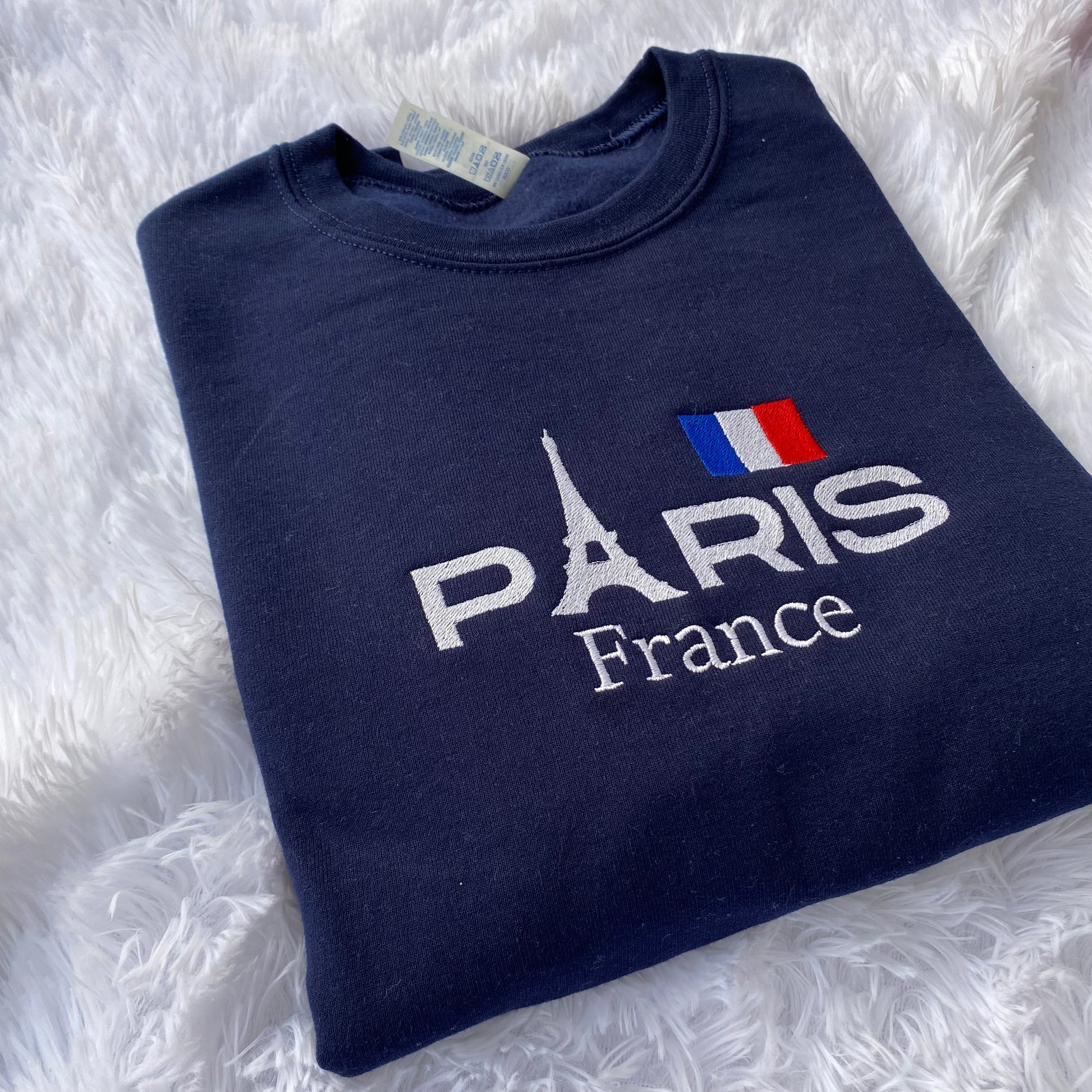 Paris Embroidered Sweatshirt, Paris France sweatshirt, Paris and Eiffel Sweatshirt