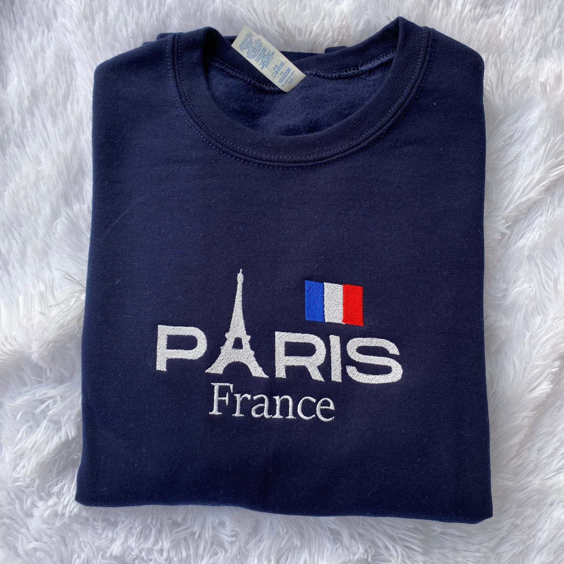 Paris Embroidered Sweatshirt, Paris France sweatshirt, Paris and Eiffel Sweatshirt
