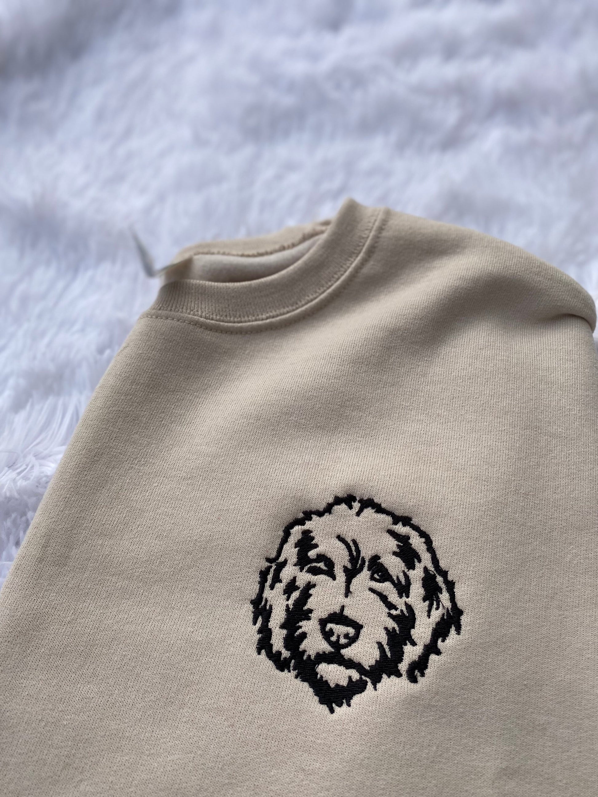 Golden Doodle Head Embroidered Sweatshirt- Doodle Mama shirt - Animal Lover Shirt -More Colors Available