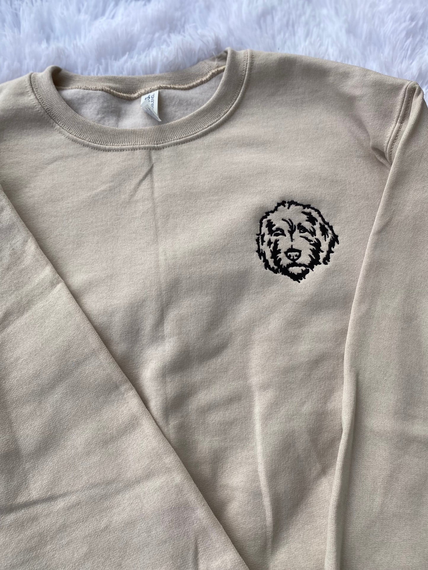 Golden Doodle Head Embroidered Sweatshirt- Doodle Mama shirt - Animal Lover Shirt -More Colors Available