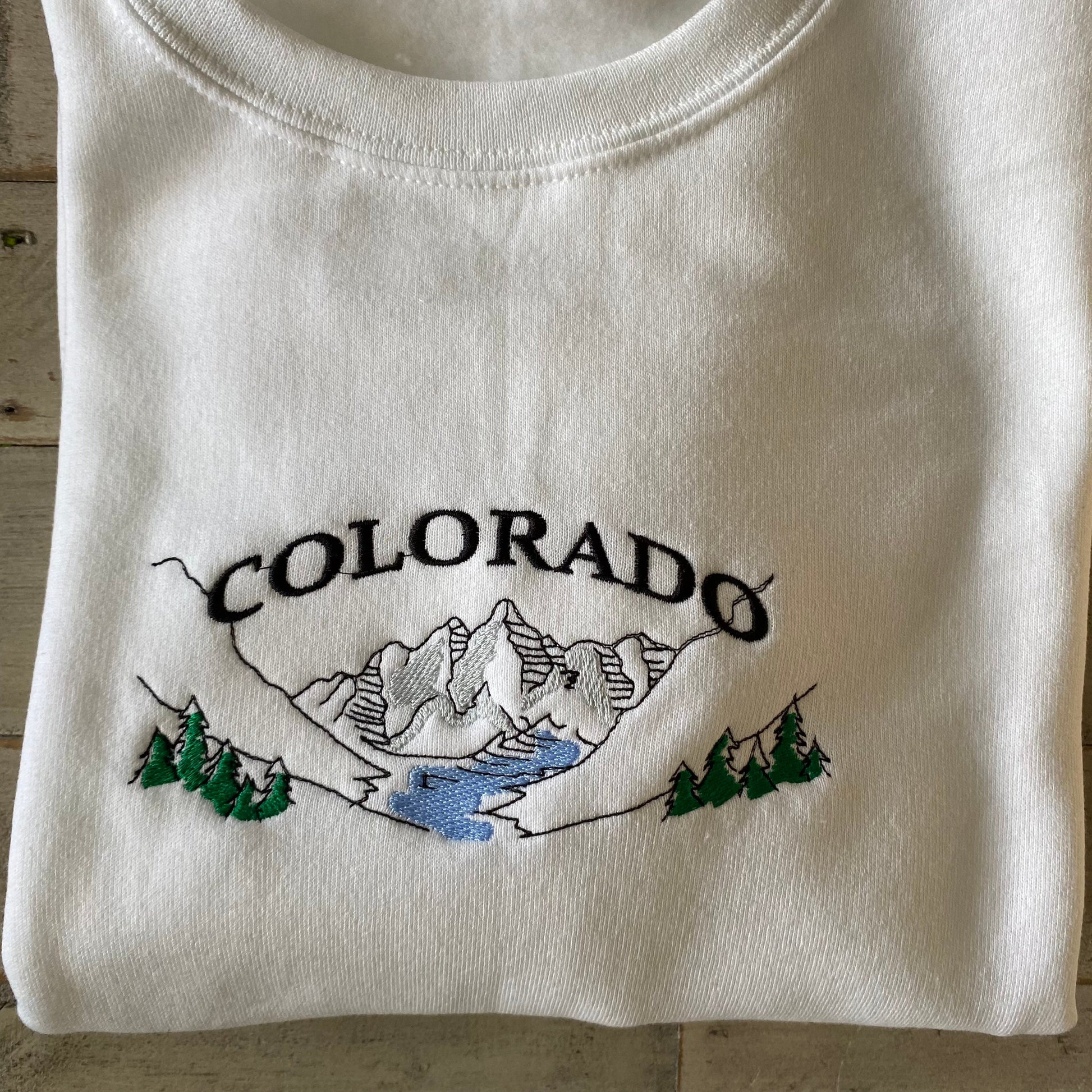 Colorado Embroidered Sweatshirt, Colorado sweatshirt, Colorado Mountain Sweatshirt