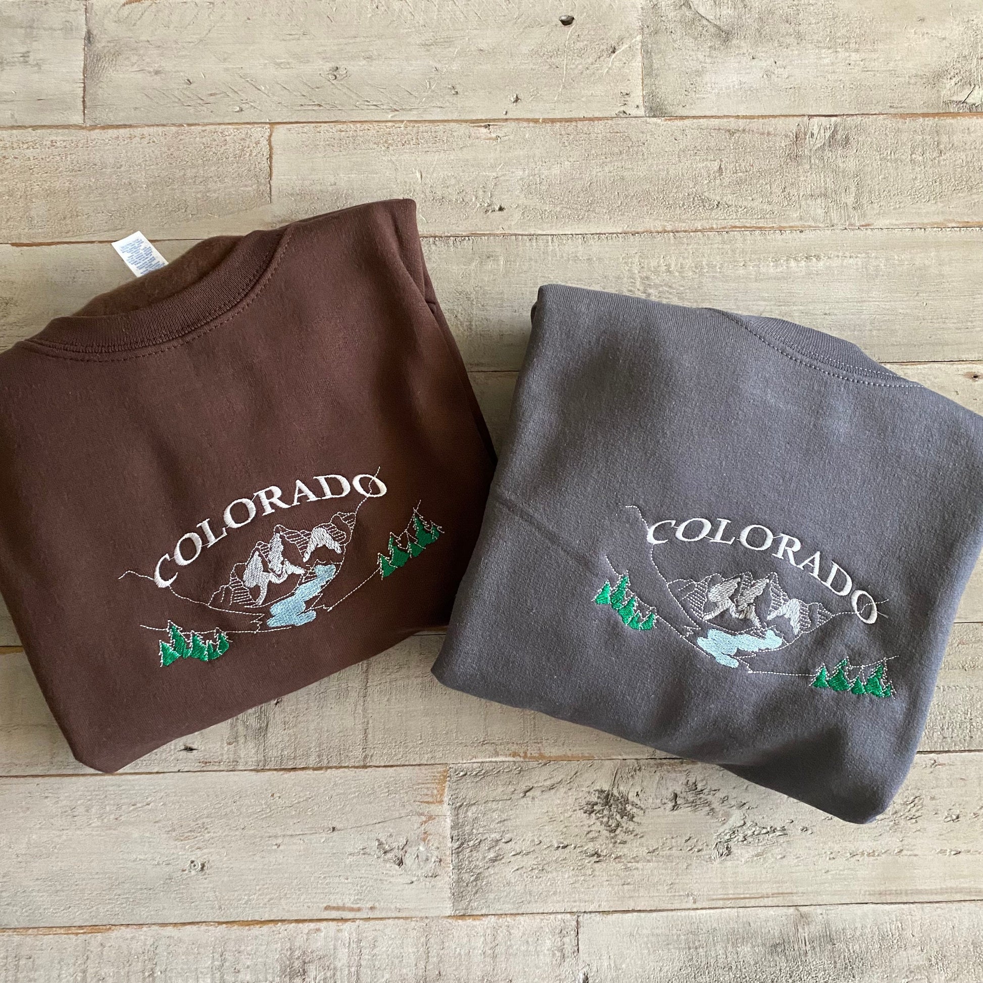 Colorado Embroidered Sweatshirt, Colorado sweatshirt, Colorado Mountain Sweatshirt