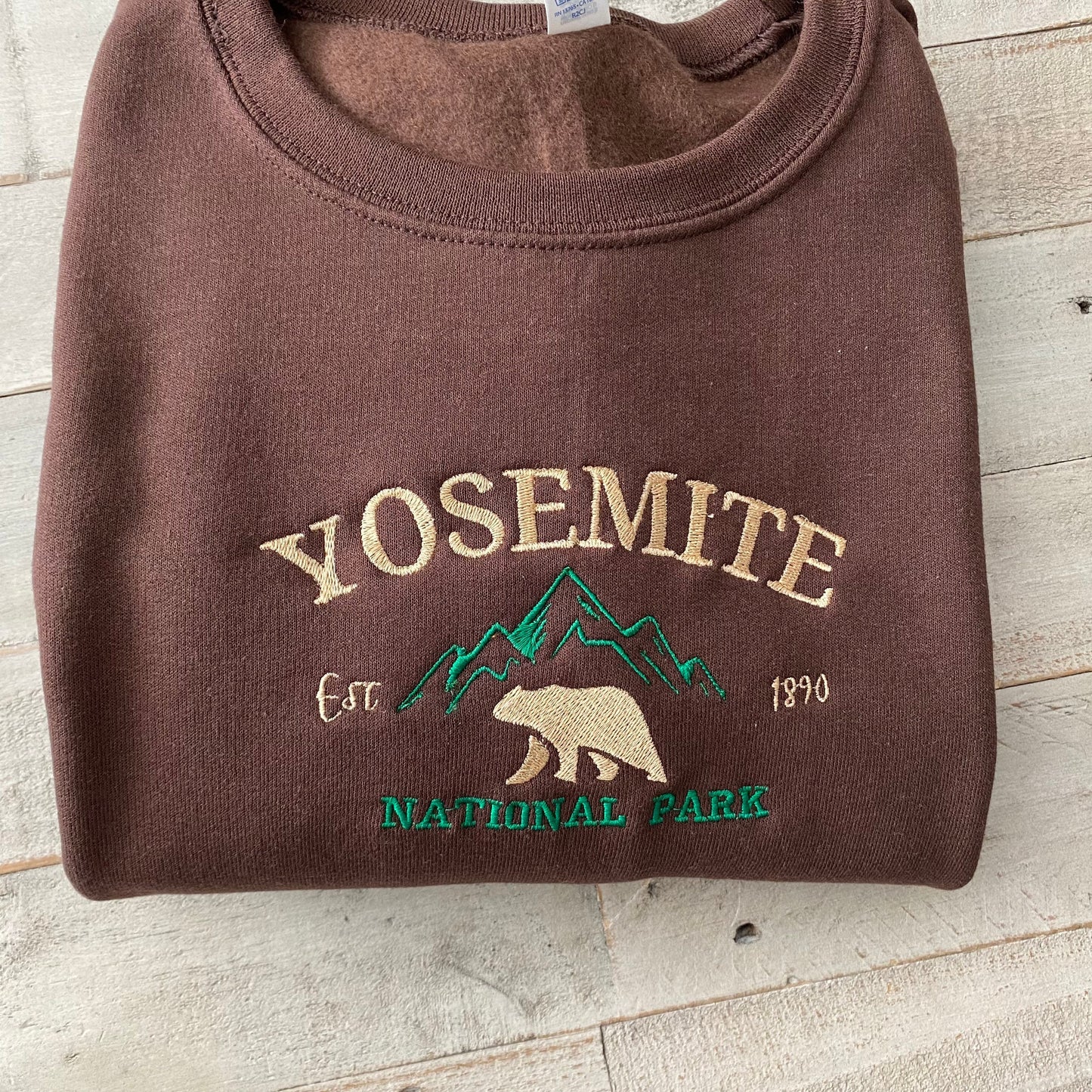 Yosemite National Park Embroidered Crewneck-embroidered Crewneck-National Park Sweatshirt