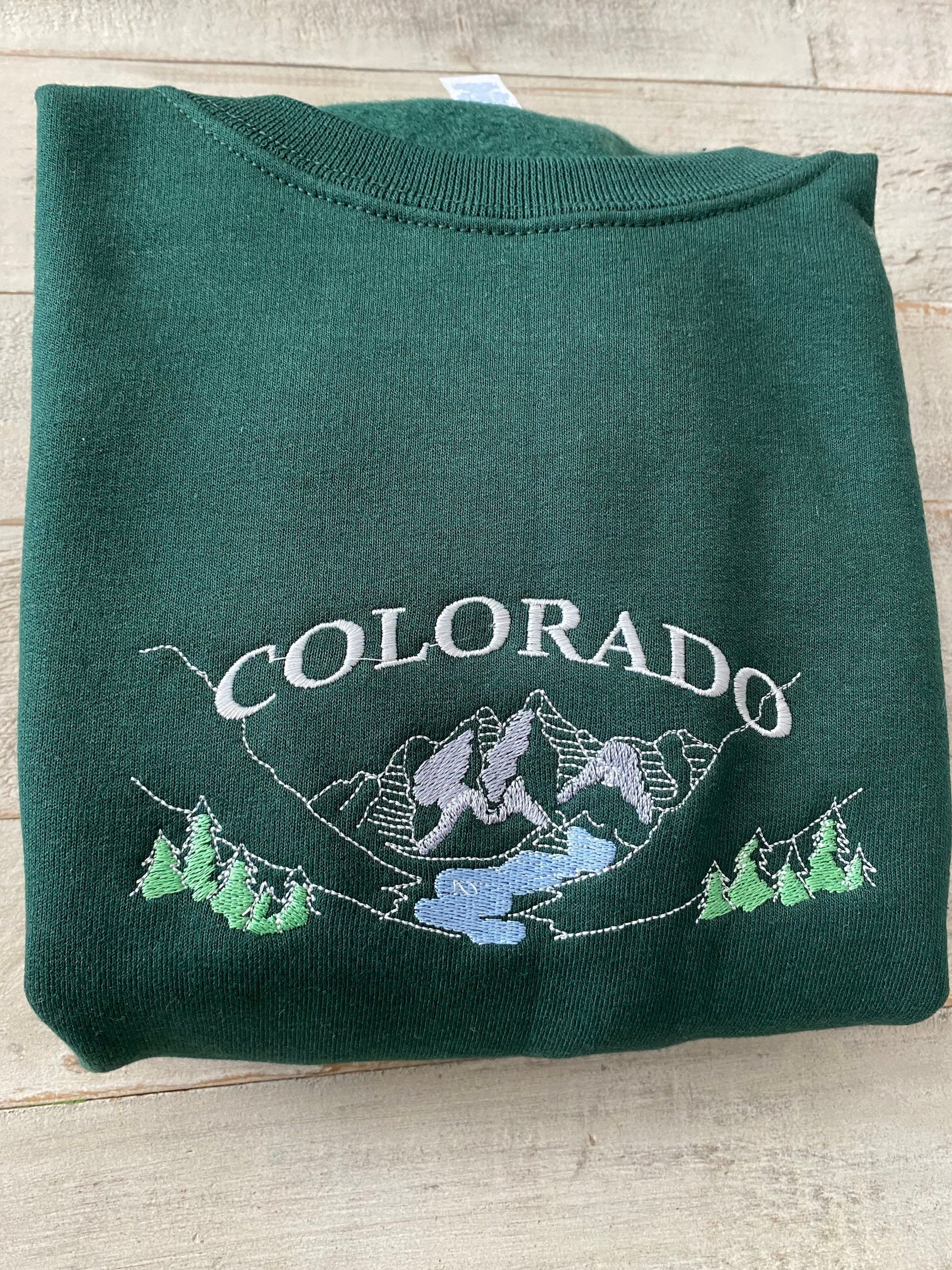 Colorado Embroidered Sweatshirt, Colorado sweatshirt, Colorado Mountain Sweatshirt