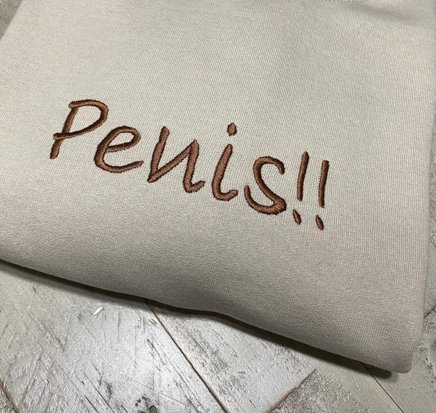 Penis!! Embroidered Sweatshirt-Unisex Sweatshirt