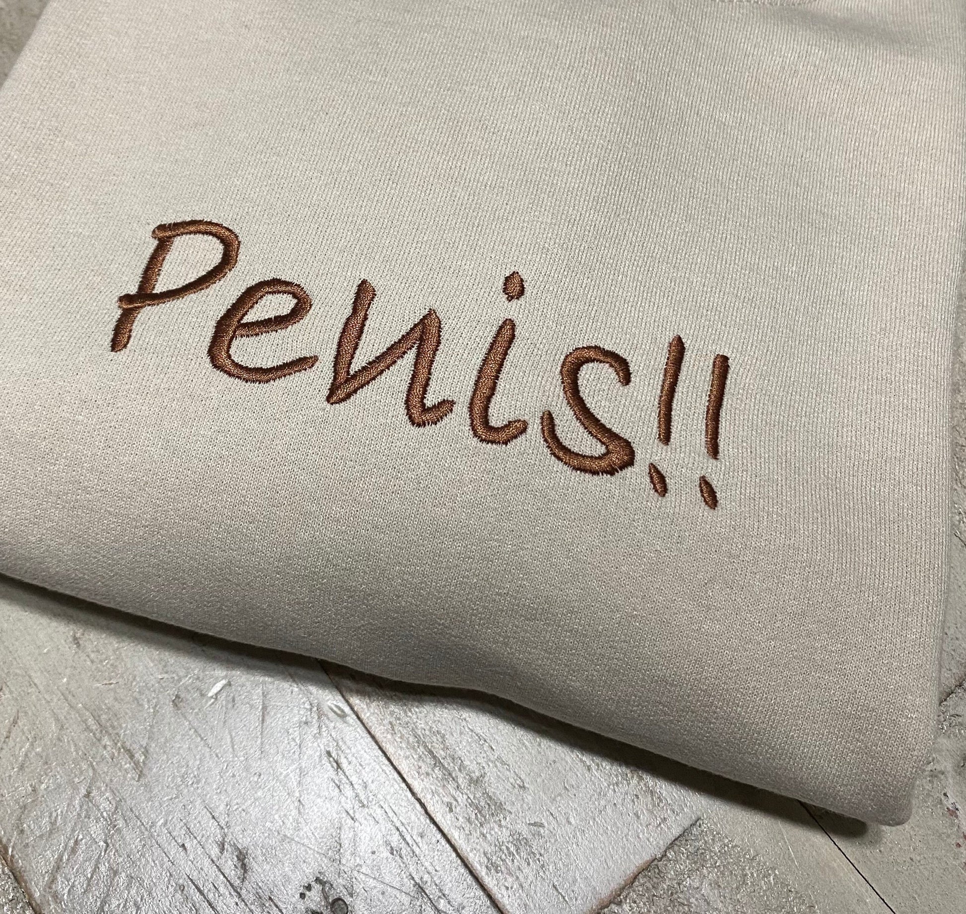Penis!! Embroidered Sweatshirt-Unisex Sweatshirt