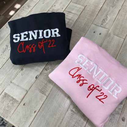 Custom Senior Class Sweatshirt- Custom Senior year embroidered sweatshirt . Senior Class of 2025 - Personalized Graduation gift