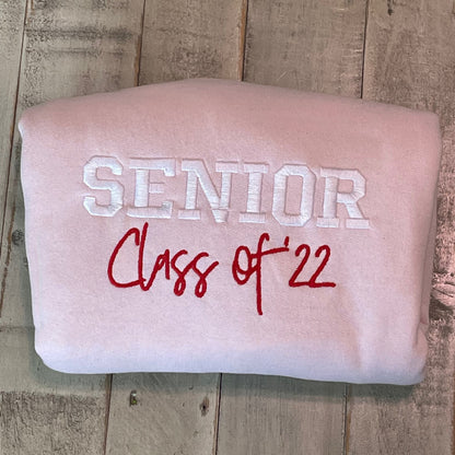 Custom Senior Class Sweatshirt- Custom Senior year embroidered sweatshirt . Senior Class of 2025 - Personalized Graduation gift