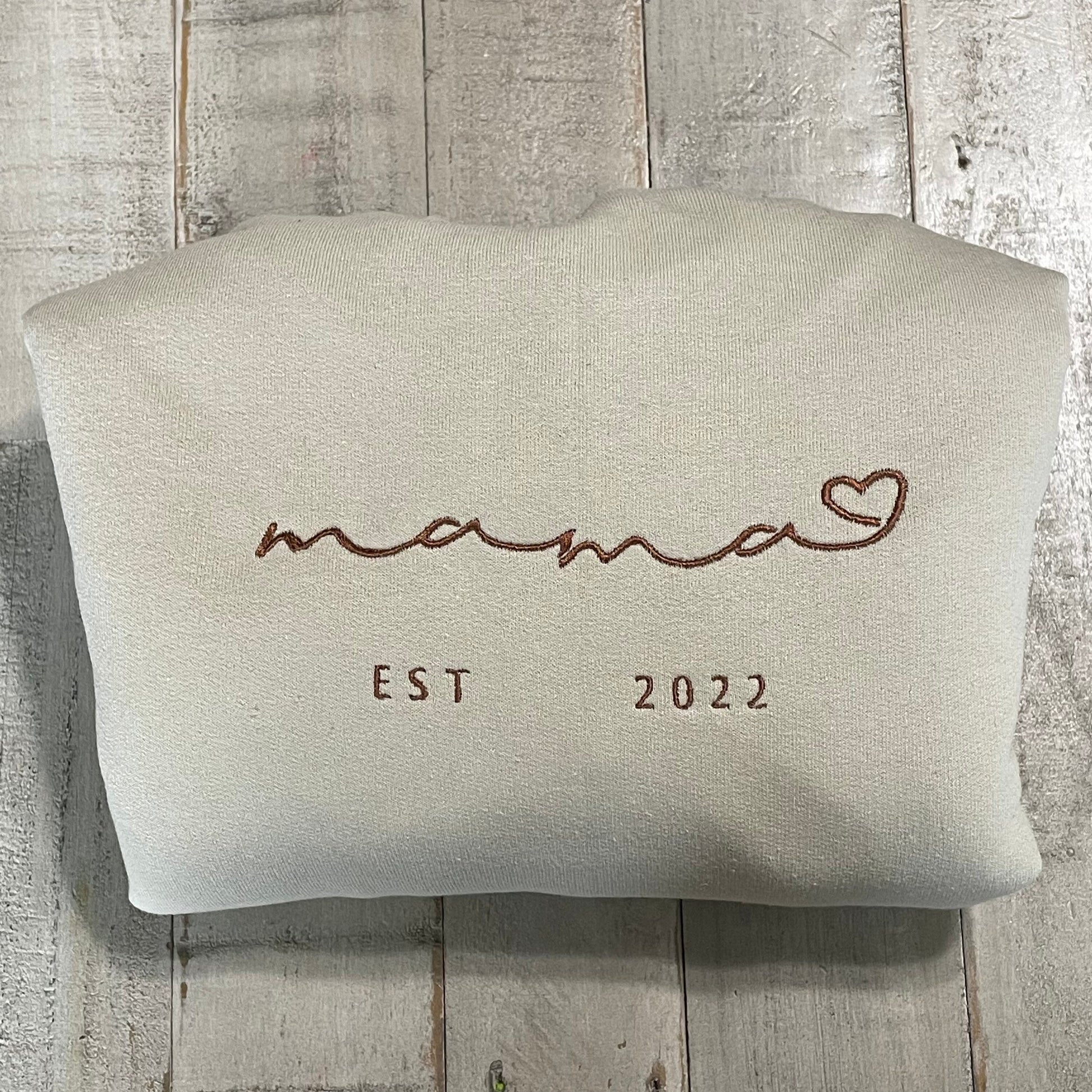 Mama Embroidered Sweatshirt -Baby Shower Sweatshirt - Mothers Gift- New Mom- Momma