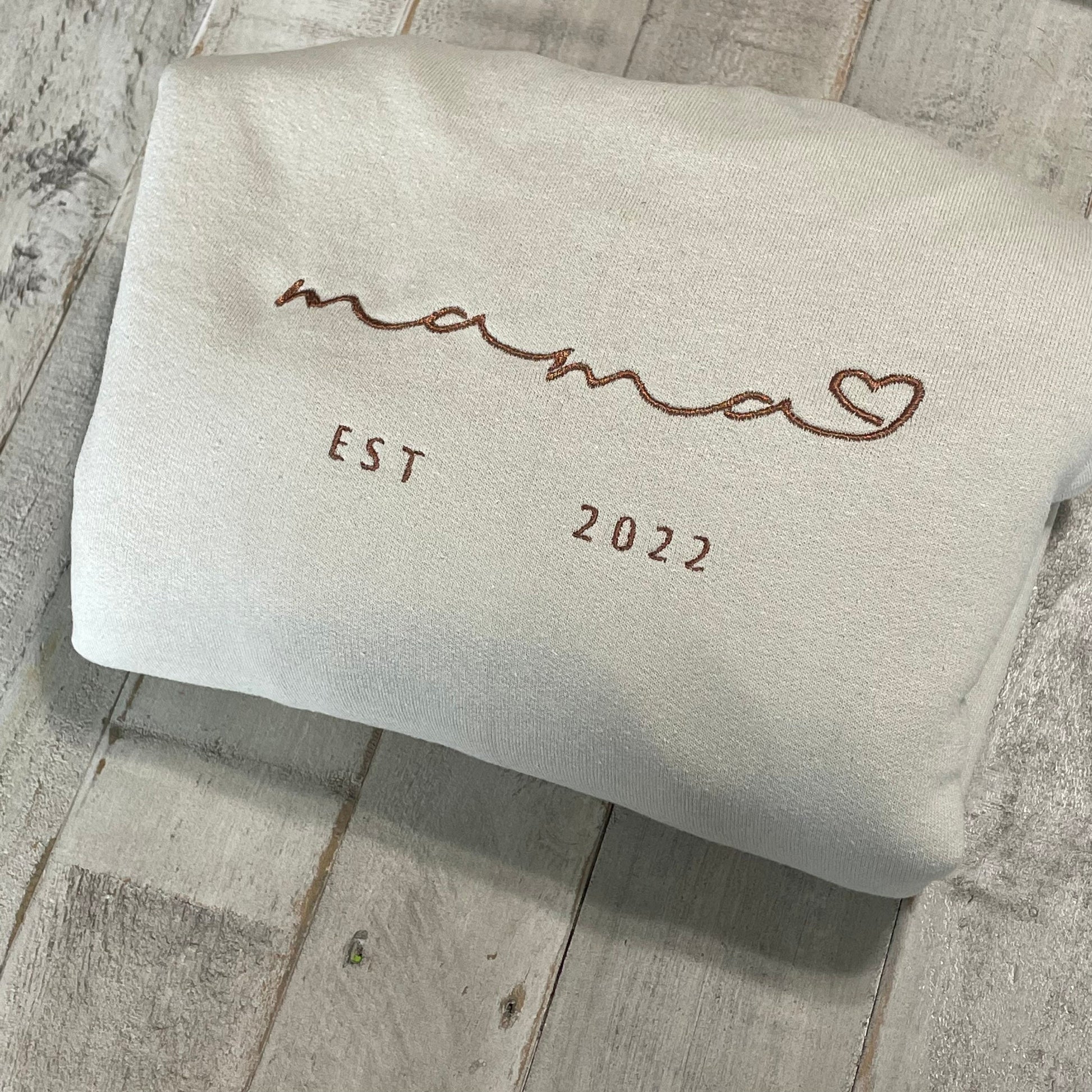 Mama Embroidered Sweatshirt -Baby Shower Sweatshirt - Mothers Gift- New Mom- Momma