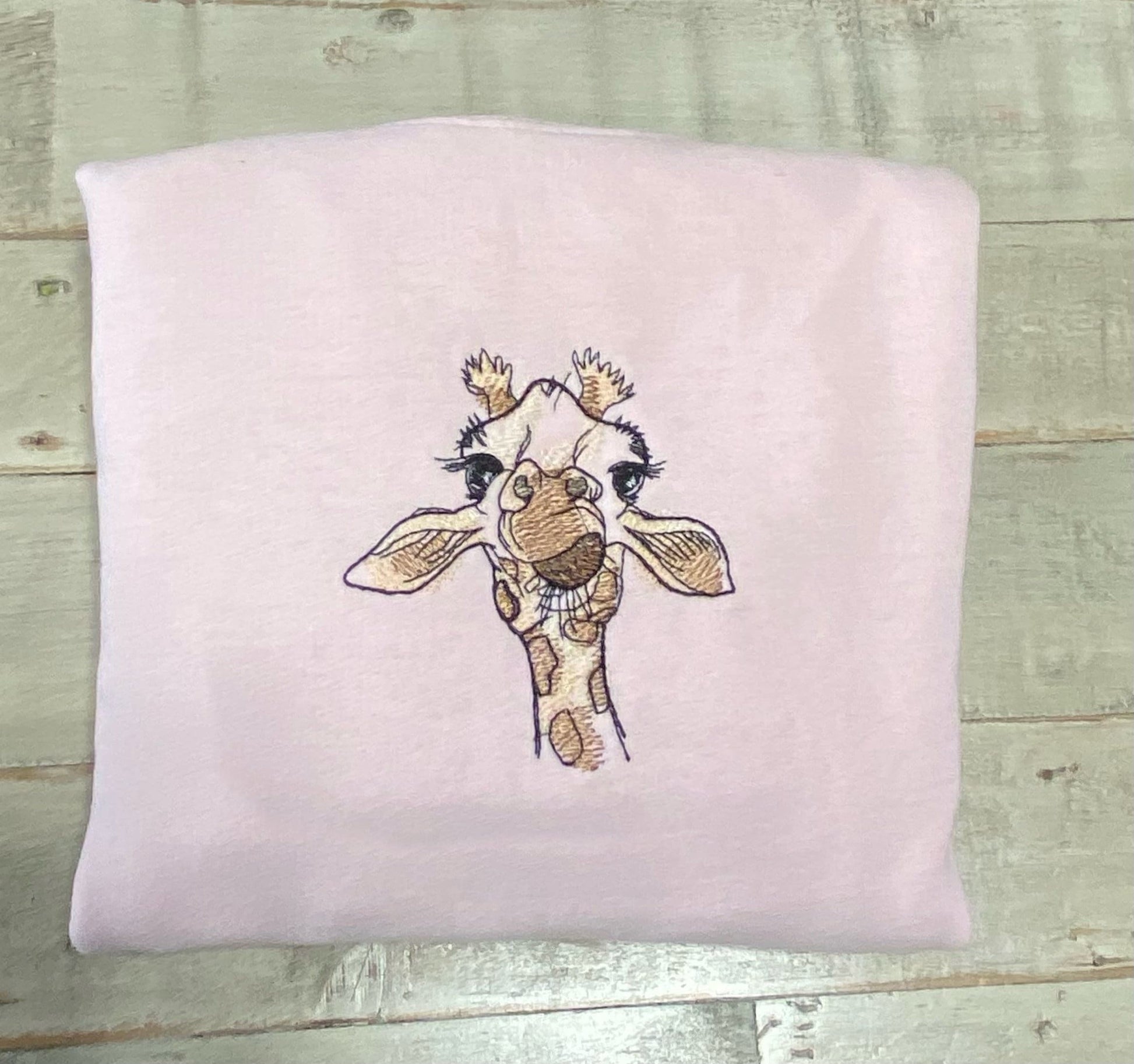 Giraffe Embroidered Crewneck- Trendy Crewneck