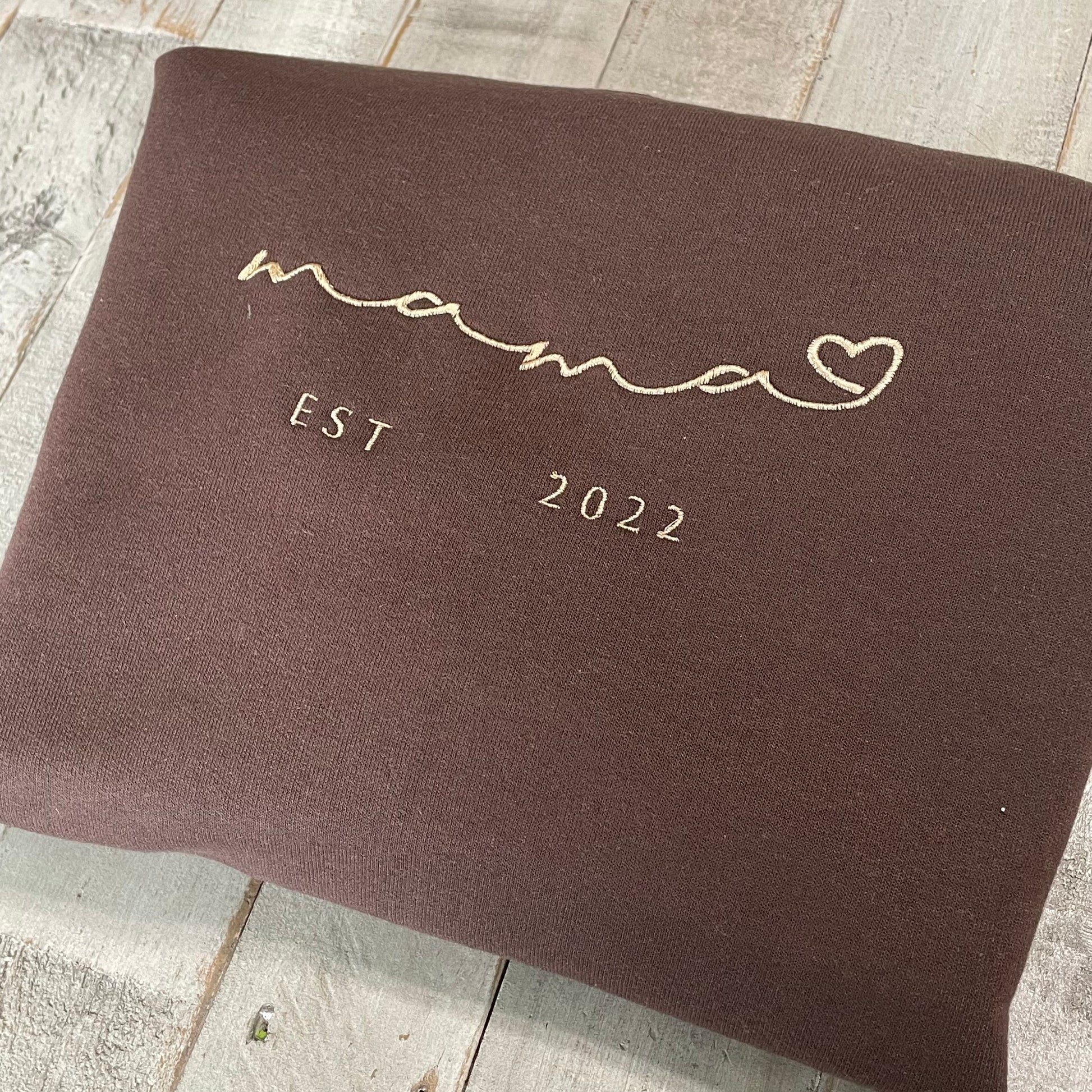 Mama Embroidered Sweatshirt -Baby Shower Sweatshirt - Mothers Gift- New Mom- Momma