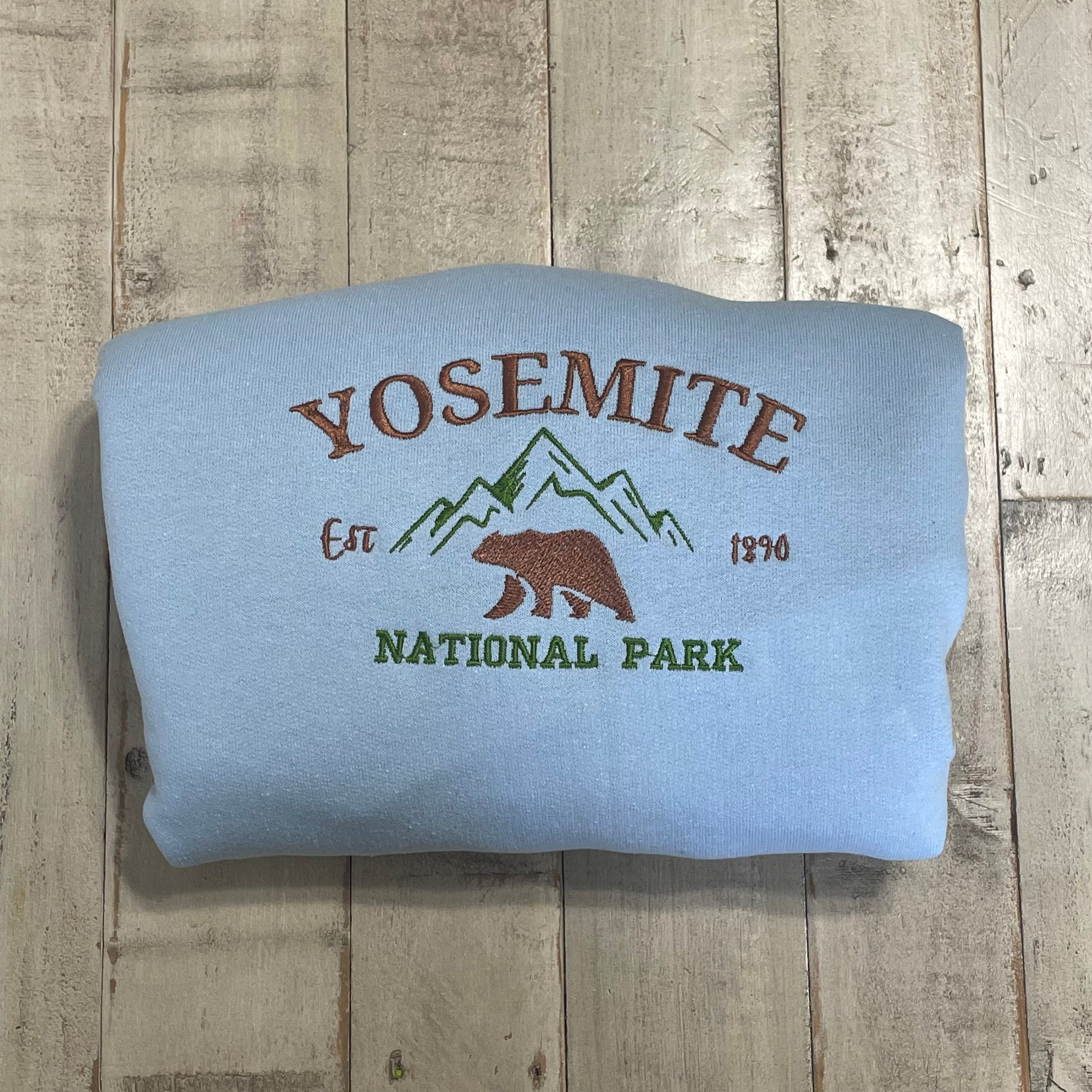 Yosemite National Park Embroidered Crewneck-embroidered Crewneck-National Park Sweatshirt