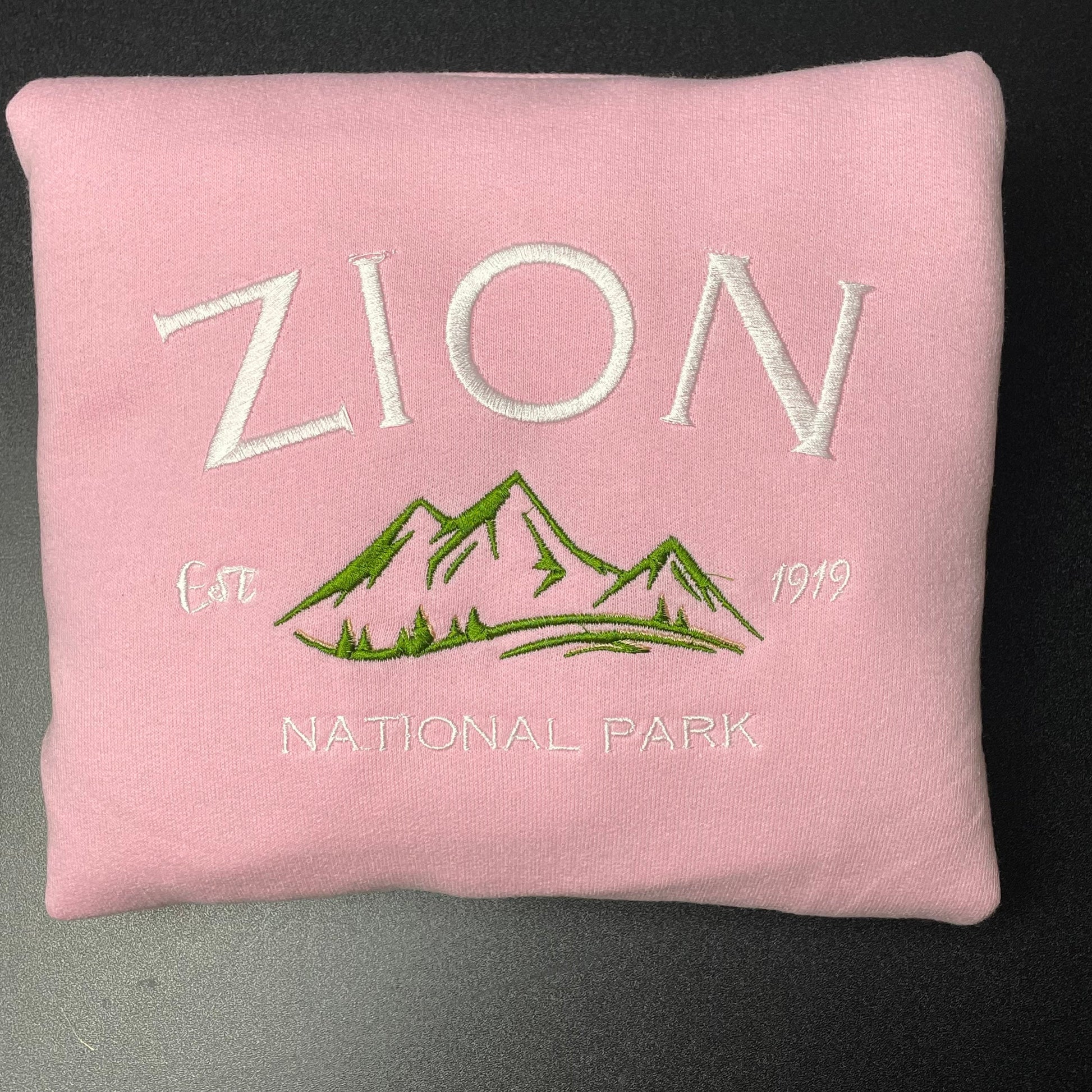 Zion National Park Embroidered Crewneck-embroidered Crewneck-National Park Sweatshirt