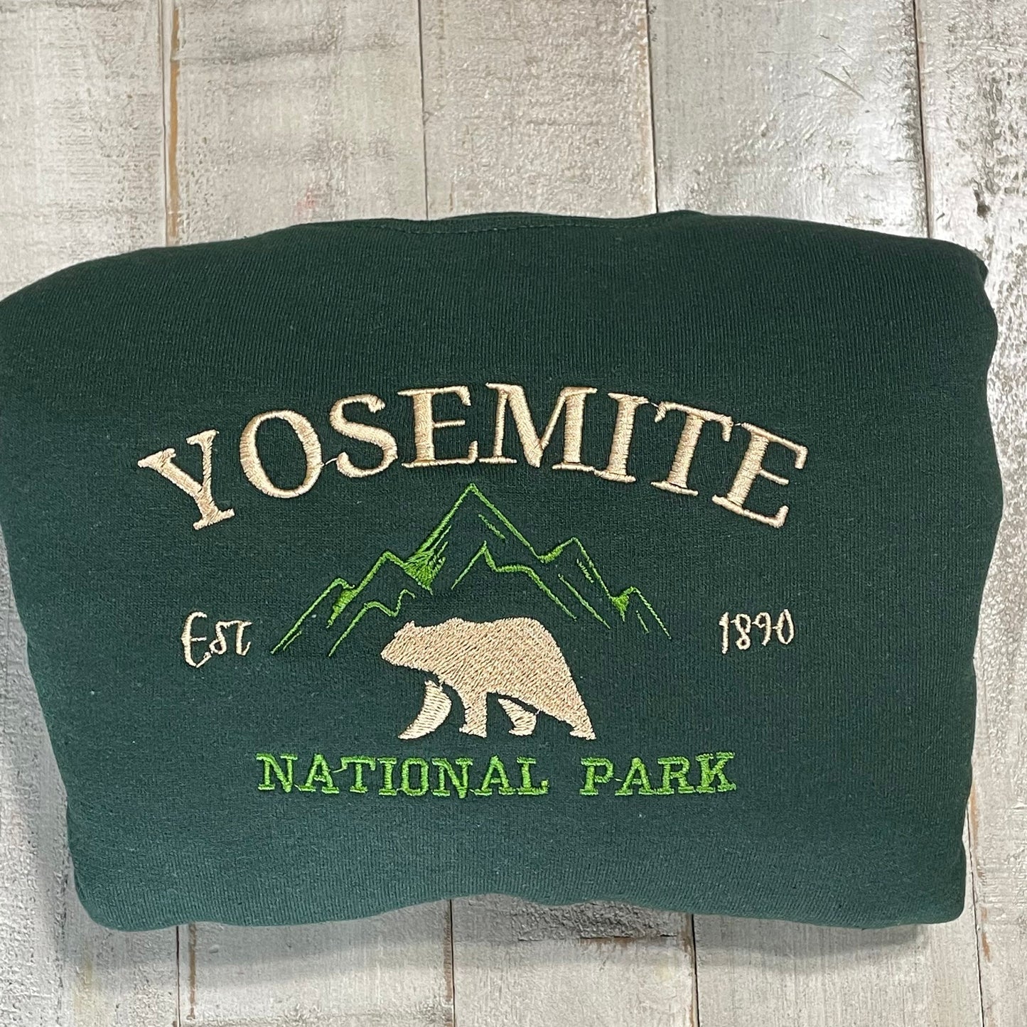 Yosemite National Park Embroidered Crewneck-embroidered Crewneck-National Park Sweatshirt