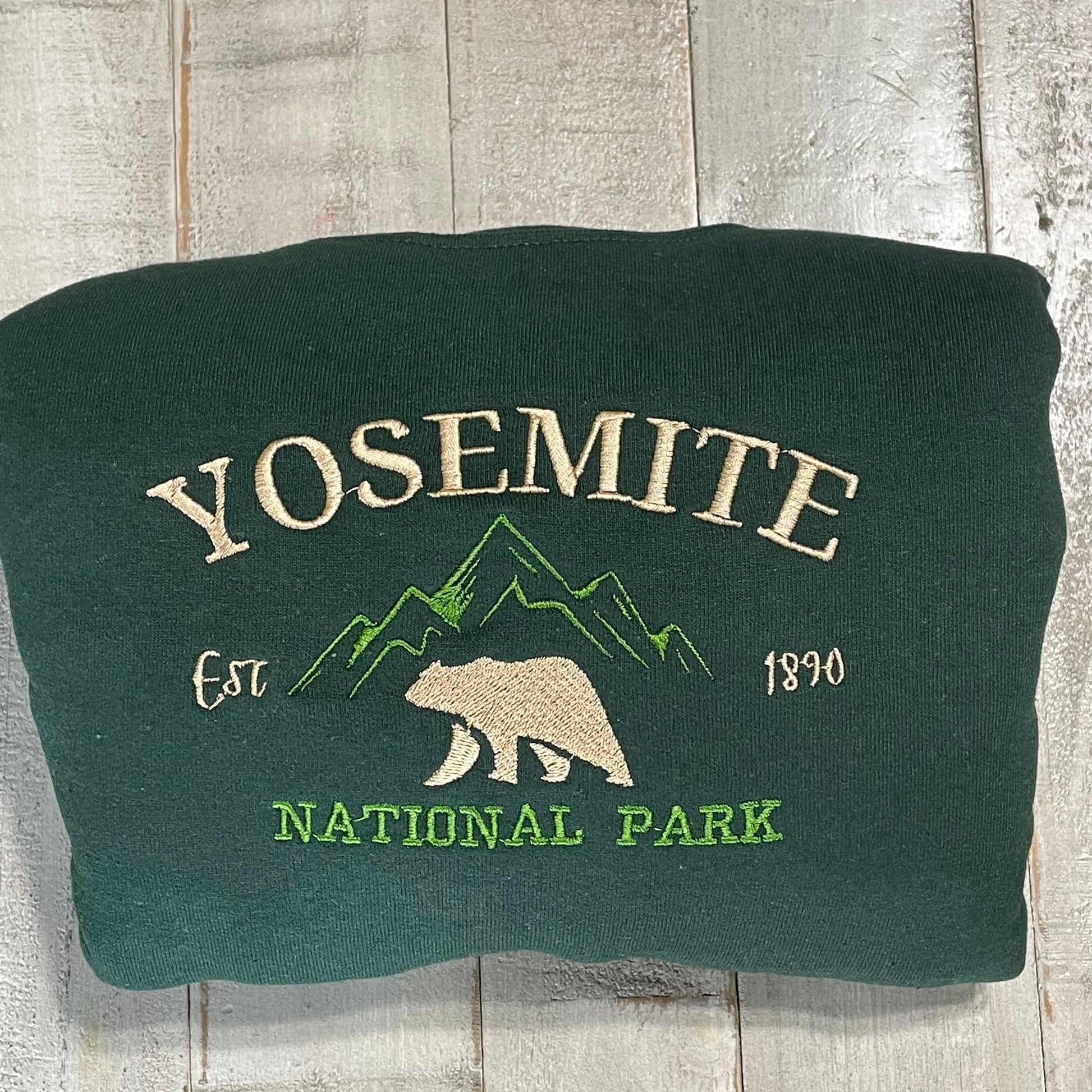 Yosemite National Park Embroidered Crewneck-embroidered Crewneck-National Park Sweatshirt